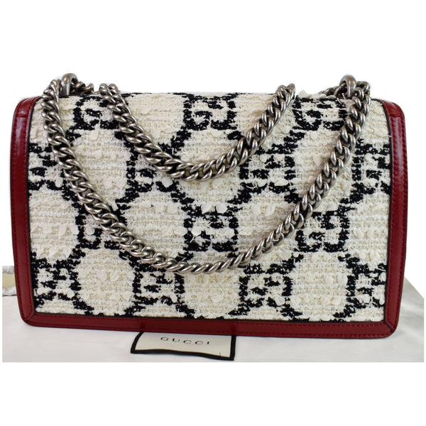 GUCCI Dionysus GG Tweed Small Shoulder Bag Cerise 400249