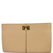 FENDI Peekaboo Iconic Twist Lock Leather Wallet Brown
