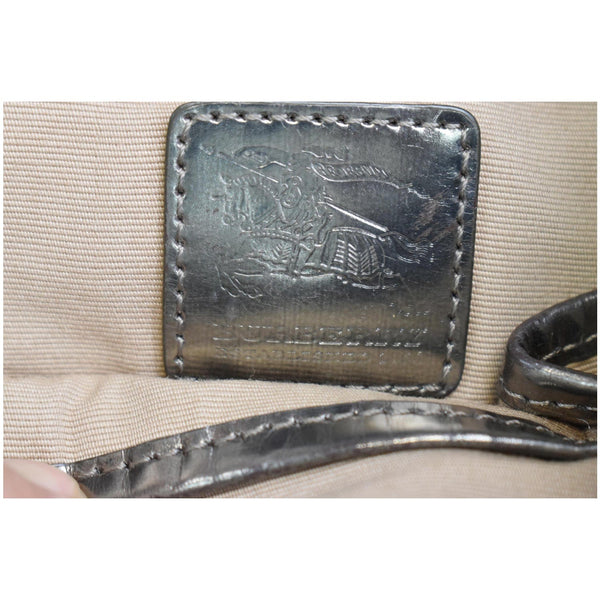 BURBERRY Brooke Check Canvas Hobo Bag Beige