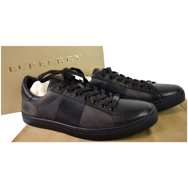 BURBERRY Ritson London Check Low Top Sneakers Black US 12