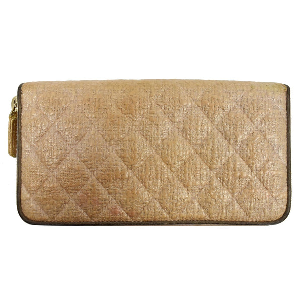 Chanel Zip Around Coated Canvas Wallet - available for sale