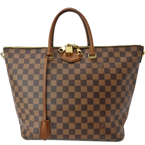 LOUIS VUITTON Belmont Damier Ebene Tote Bag Brown