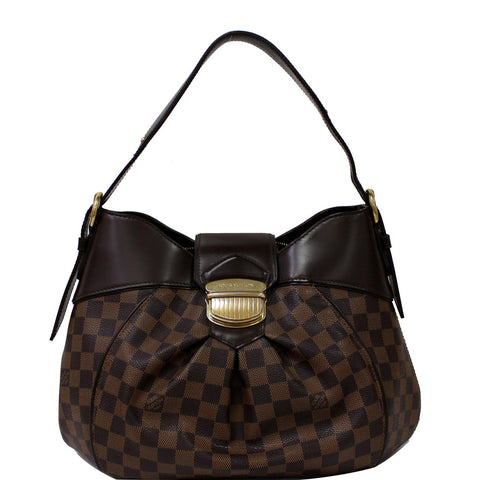 LOUIS VUITTON Sistina MM Damier Ebene Shoulder Bag Brown