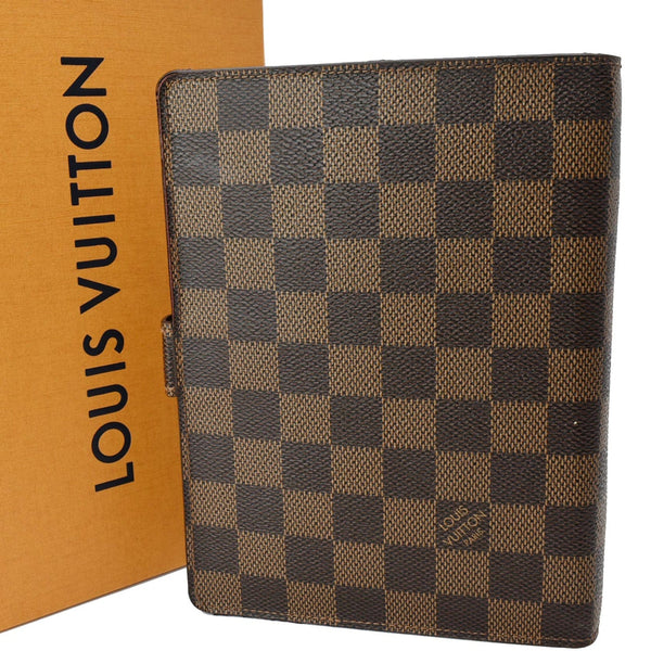 LOUIS VUITTON Agenda MM Damier Ebene Planner Cover Brown