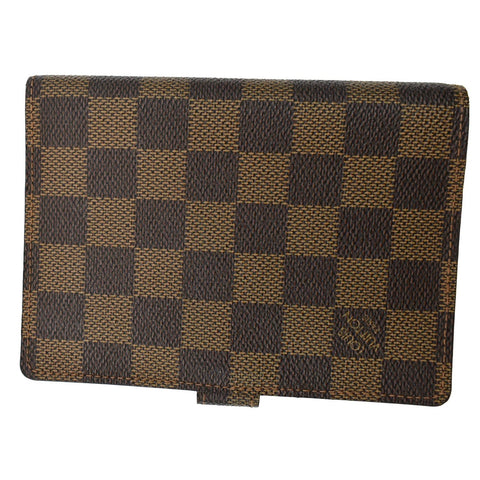 LOUIS VUITTON Agenda PM Damier Ebene Planner Cover Brown