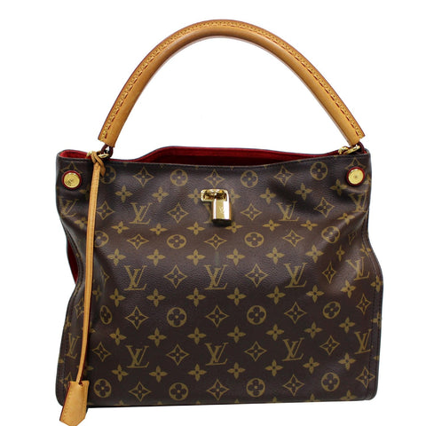 LOUIS VUITTON Gaia Monogram Canvas Shoulder Bag Brown