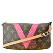 LOUIS VUITTON Grenade V Monogram Canvas Accessories Pochette Bag Brown