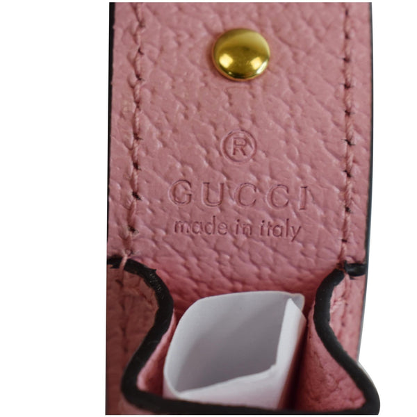 GUCCI  Porte Rouges Leather single Lipstick Holder Pink 615998