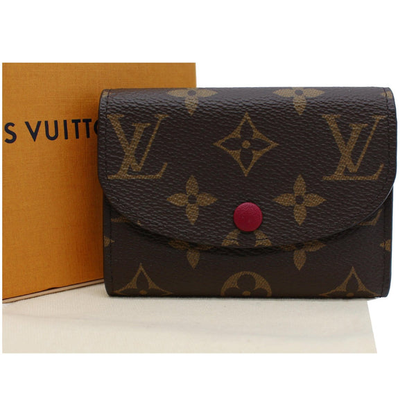 Louis Vuitton Rosalie Monogram Canvas Coin Purse - red button