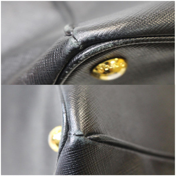 PRADA Galleria Large Saffiano Leather Tote Bag Black