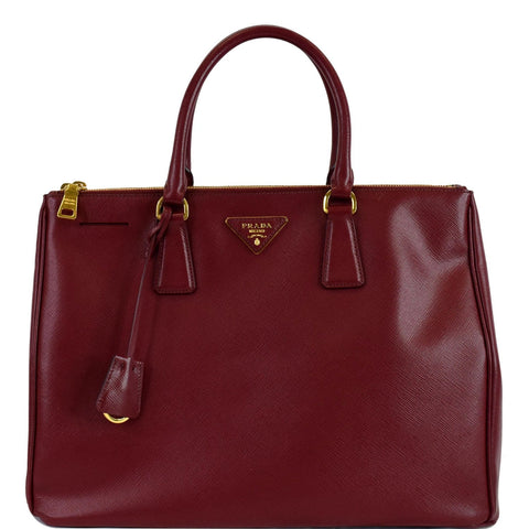 PRADA Lux Large Saffiano Leather Tote Bag Red