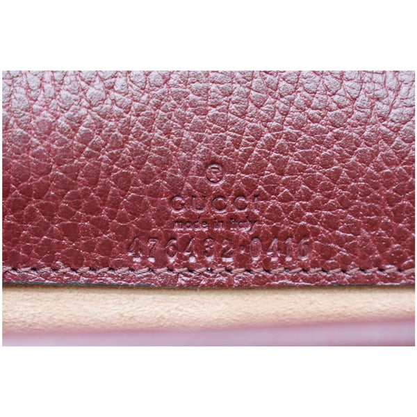 Gucci Dionysus Super Mini Leather Shoulder Bag Burgundy
