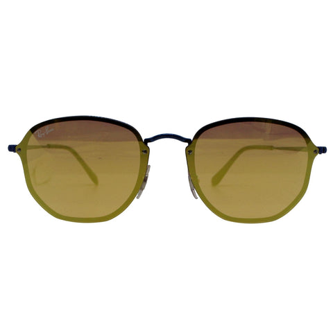 Ray-Ban RB3579N 90387J Blaze Hexagonal Sunglasses Orange Gold Mirror Lens