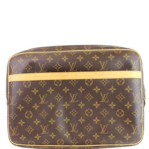 LOUIS VUITTON Reporter GM Monogram Canvas Shoulder Bag Brown