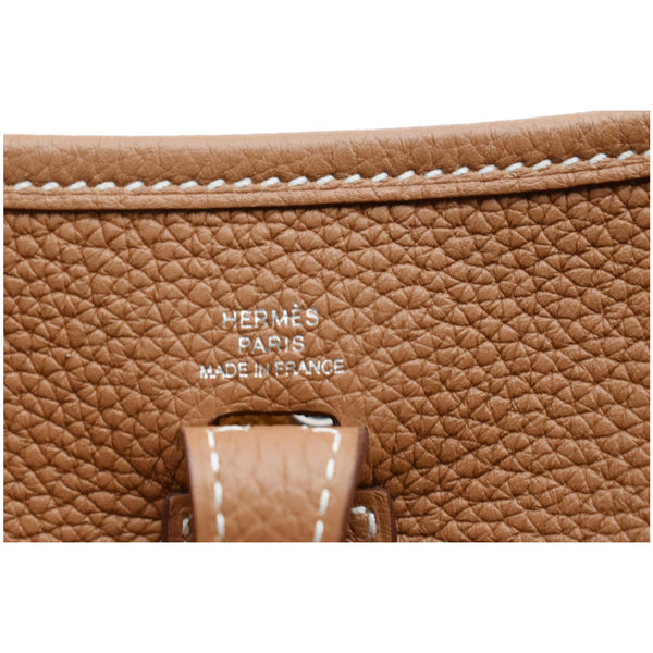 HERMES Evelyne TPM Clemence Leather Shoulder Bag Cuivre