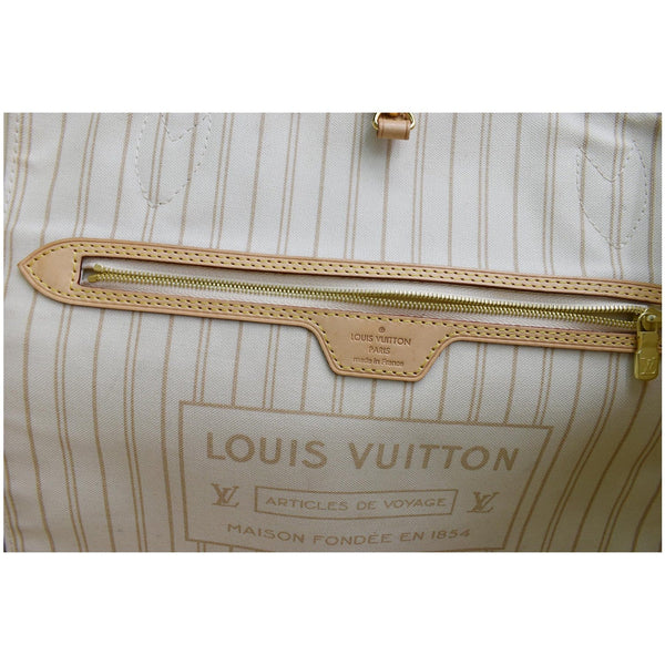 LOUIS VUITTON Neverfull GM Damier Azur Tote Shoulder Bag White