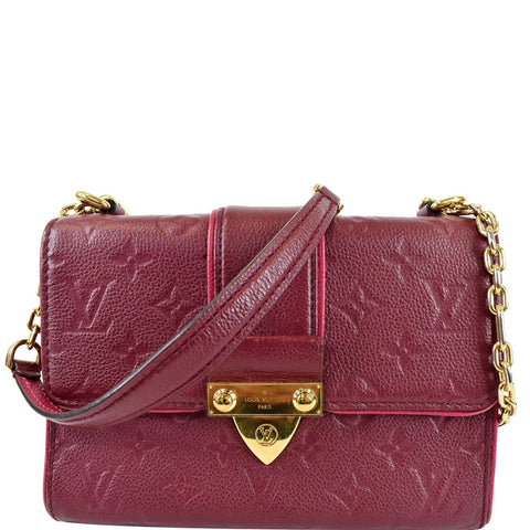 LOUIS VUITTON Saint Sulpice PM Empreinte Leather Crossbody Bag Maroon