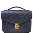 LOUIS VUITTON Metis Pochette Empreinte Leather Crossbody Bag Blue