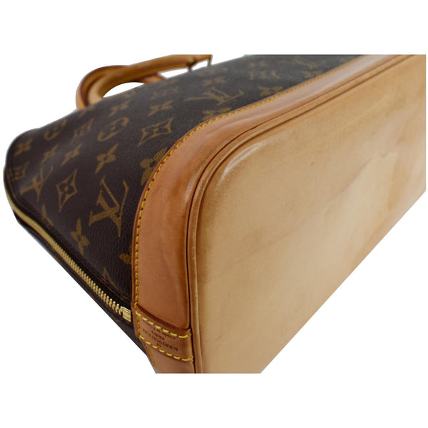 LOUIS VUITTON Alma PM Monogram Canvas Satchel Bag Brown