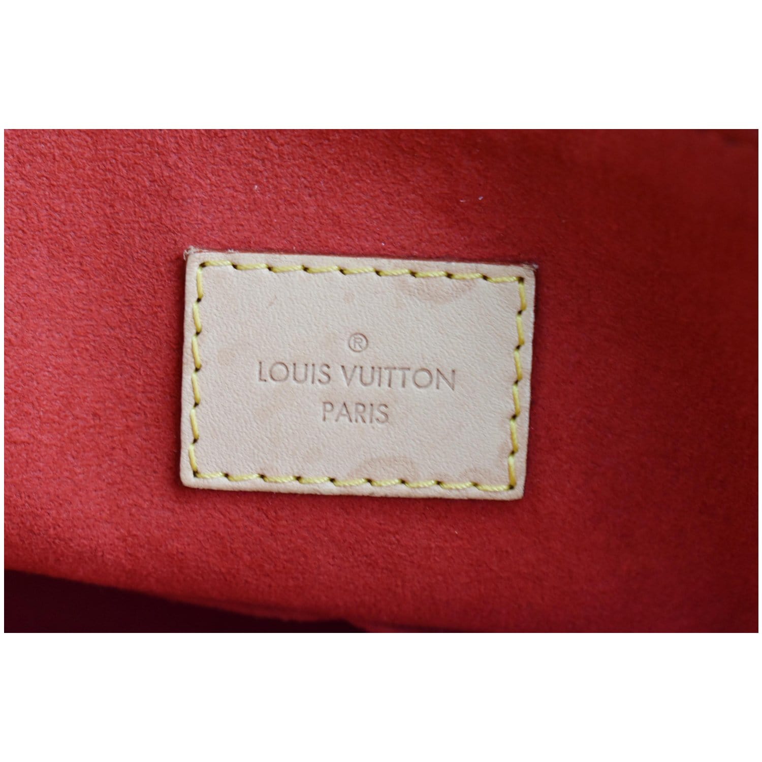 LOUIS VUITTON Monogram Braided V Tote MM Creme 1220923