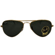 RAY-BAN RB3044 L0207 Aviator Small Arista Sunglasses Green G-15 Lens