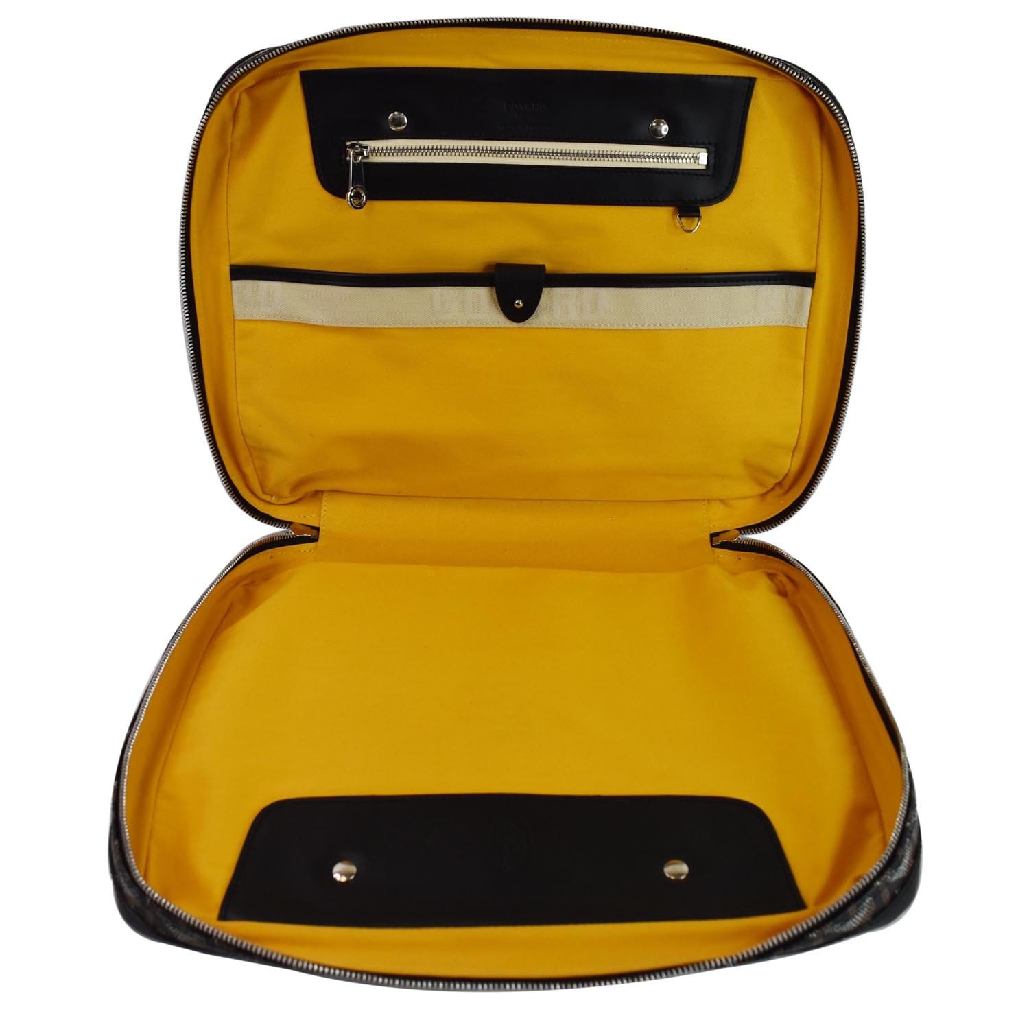 GOYARD Goyardine Ambassade MM Briefcase Black Gold 331556