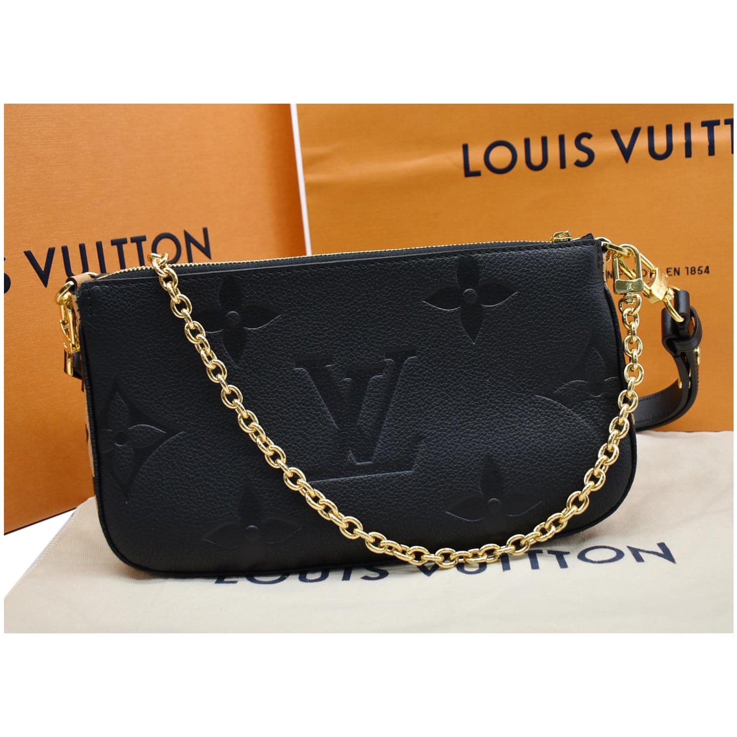 Louis Vuitton Multi Pochette Monogram Empreinte Black
