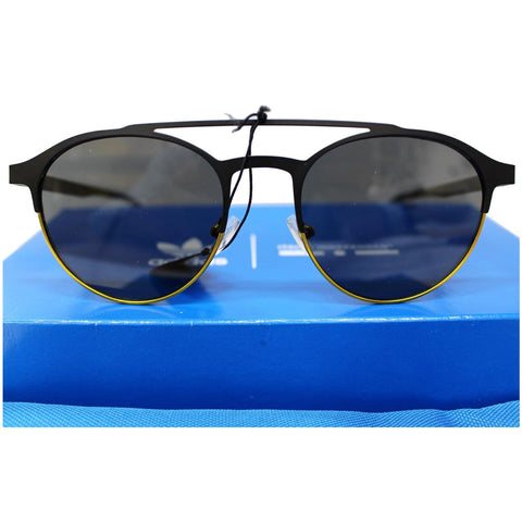 ADIDAS AOM003/N 009.063 Round Black/Yellow Sunglasses Grey Lens