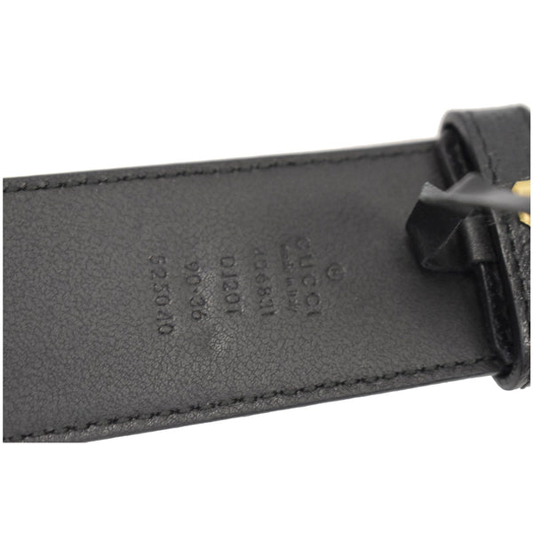 Gucci Double G Buckle Black Leather Belt - belt number