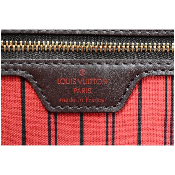 LOUIS VUITTON Neverfull GM Damier Ebene Tote Shoulder Bag Brown
