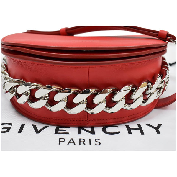Givenchy Infinity Mini Leather Saddle Crossbody Bag - rounded chain | DDH