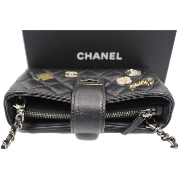 Chanel Reissue Lucky Charm Quilted Leather Bag front closed