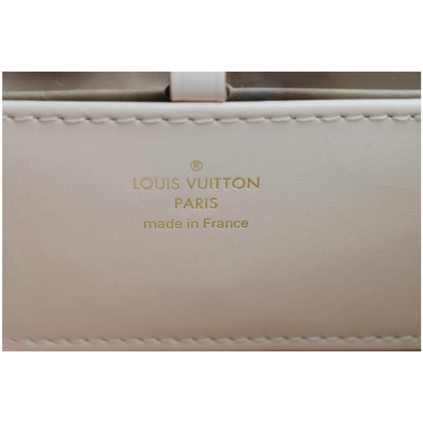 LOUIS VUITTON Rose Des Vents PM Grained Leather Top Handle Crossbody Bag Creme