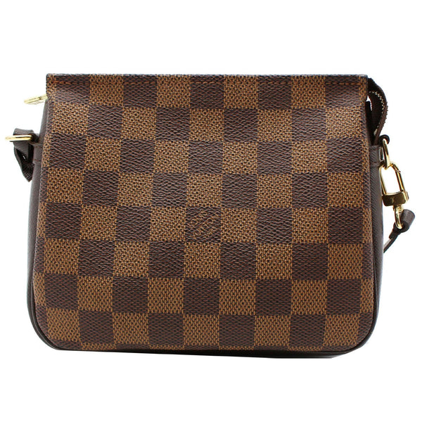 LOUIS VUITTON Trousse Damier Ebene Makeup Pochette Clutch Bag Brown