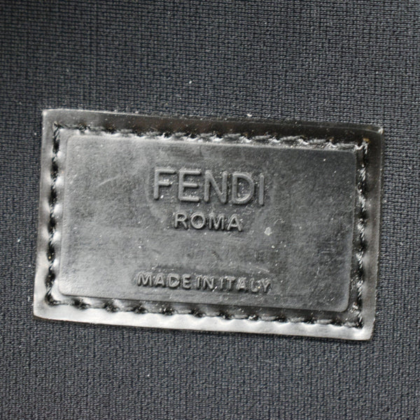 FENDI Tartan Forever Tech Knit Canvas Backpack Brown