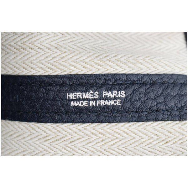 HERMES Garden Party 36 Leather Tote Bag Dark Navy