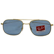 Ray-Ban Sunglasses RB3595 901380 56  Gold Frame Light Blue Classic Lens