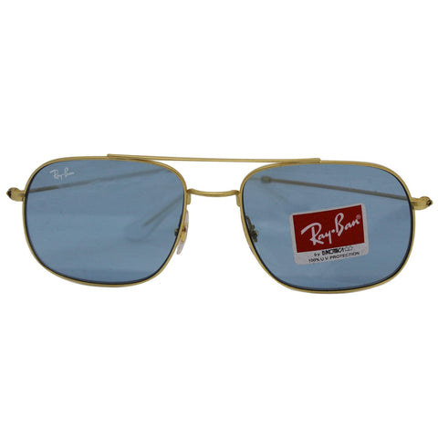 Ray-Ban Sunglasses RB3595 901380 56  Gold Frame Light Blue Classic Lens