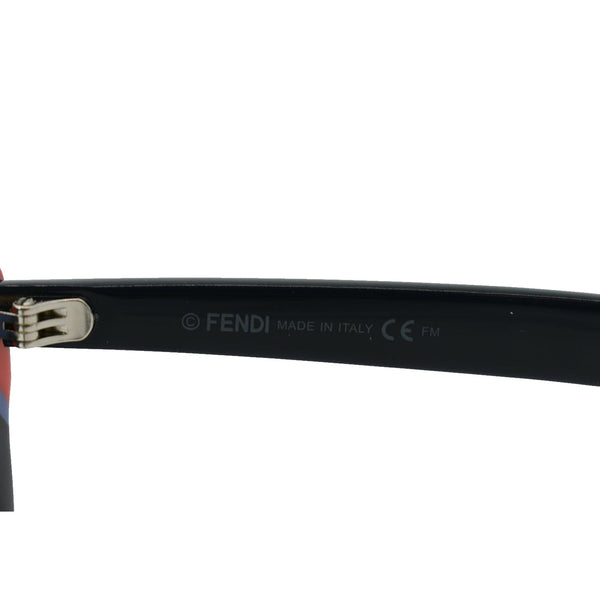 FENDI FF 0246 PJP Waves Dark Blue Striped Red Black Frame Eyeglasses Demo Lens