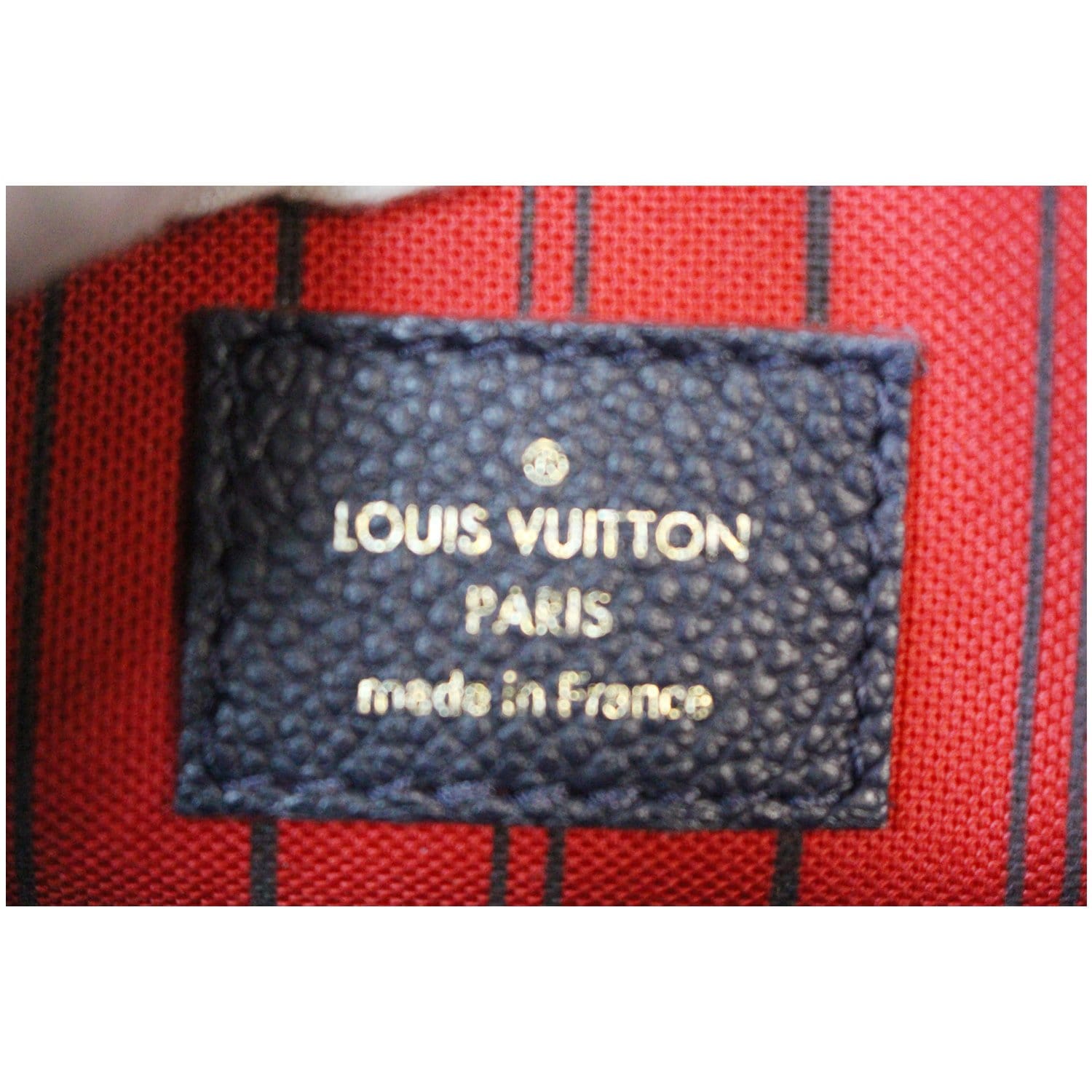 LOUIS VUITTON Montaigne MM Monogram Empreinte Shoulder Bag Red