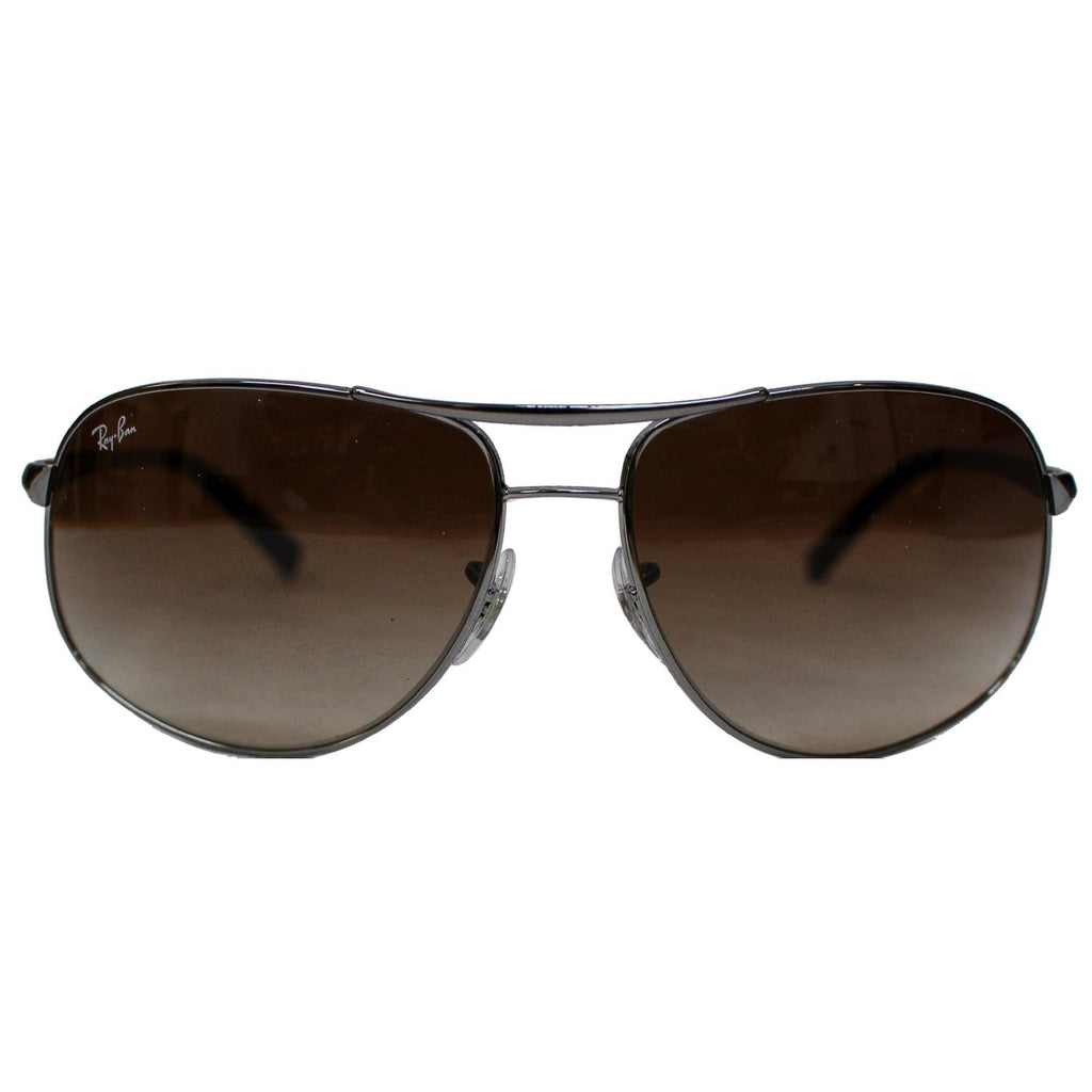 RAY-BAN RB3387 004/13 64 Sunglasses Gunmetal / Brown Gradient Lens