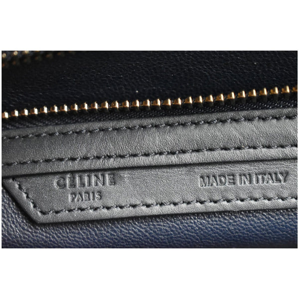 CELINE Mini Luggage Nubuck Calfskin Suede Leather Tote Bag Tri-Color