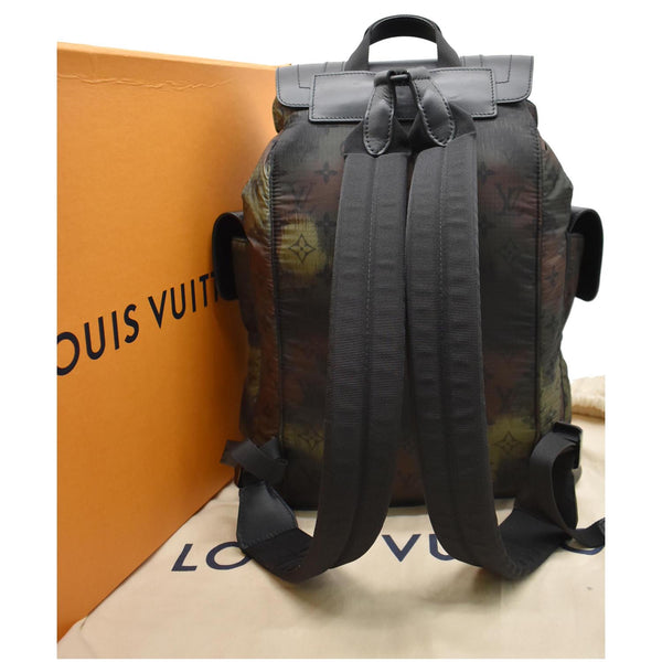 LOUIS VUITTON Christopher PM Camouflage Nylon Monogram Backpack Bag Black