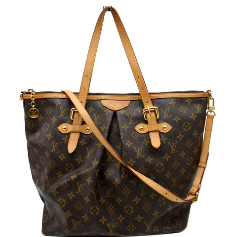 LOUIS VUITTON Palermo GM Monogram Canvas Tote Shoulder Bag Brown