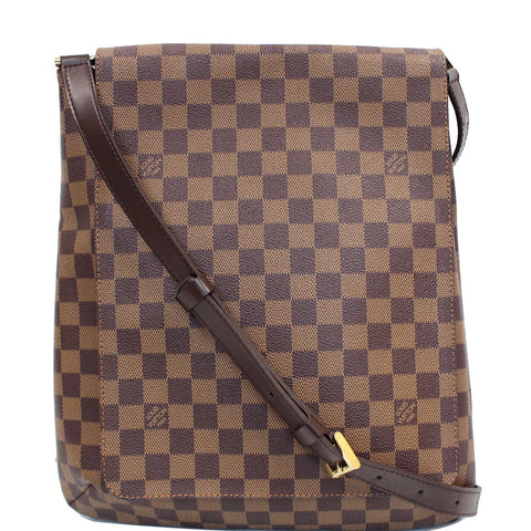 LOUIS VUITTON Musette Salsa GM Damier Ebene Crossbody Bag Brown