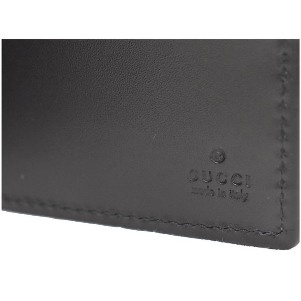 GUCCI GG Signature Leather Bi-Fold Wallet Black 473916