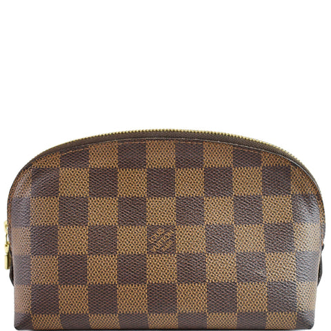 LOUIS VUITTON Damier Ebene Cosmetic Pouch Brown