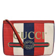 GUCCI Linea Merida Web Stripe Canvas Zip Pouch Multicolor 524788