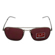 RAY-BAN RB3588-911675 Silver Rubber Sunglasses Dark Violet Lens