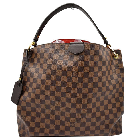 LOUIS VUITTON Graceful MM Damier Ebene Shoulder Bag Brown